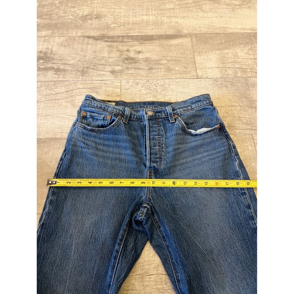 Levi 501 Women Blue Denim Jeans Button Fly Classic Fit Size 29 - Picture 6 of 11